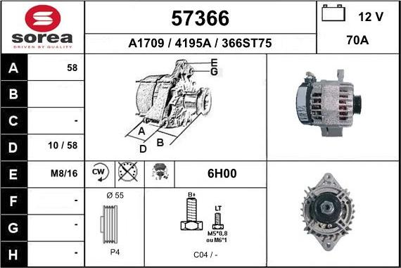EAI 57366 - Alternator furqanavto.az