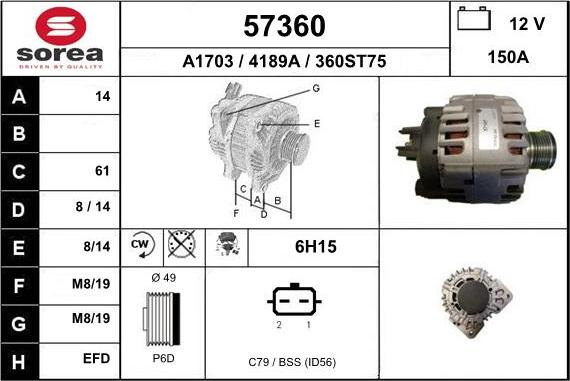 EAI 57360 - Alternator furqanavto.az