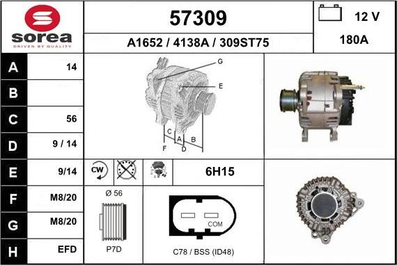 EAI 57309 - Alternator furqanavto.az