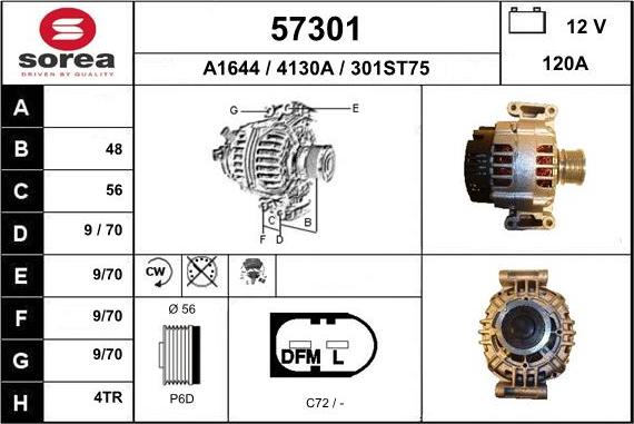 EAI 57301 - Alternator furqanavto.az