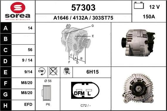 EAI 57303 - Alternator furqanavto.az