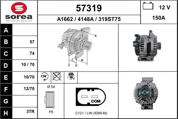 EAI 57319 - Alternator furqanavto.az