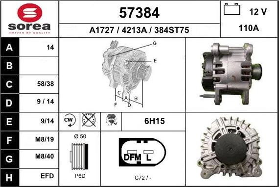 EAI 57384 - Alternator furqanavto.az