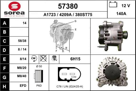 EAI 57380 - Alternator furqanavto.az