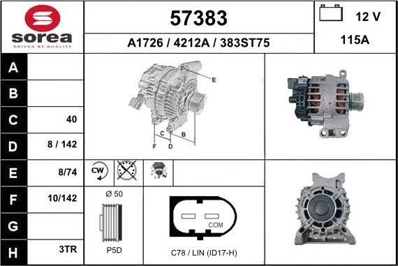 EAI 57383 - Alternator furqanavto.az