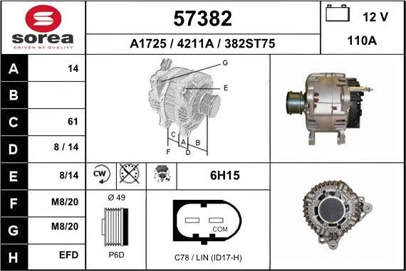 EAI 57382 - Alternator furqanavto.az