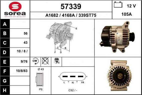 EAI 57339 - Alternator furqanavto.az