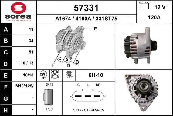 EAI 57331 - Alternator furqanavto.az