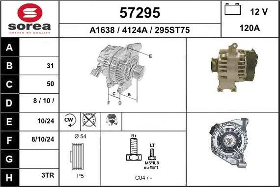 EAI 57295 - Alternator furqanavto.az