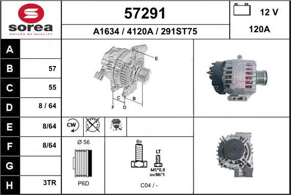 EAI 57291 - Alternator furqanavto.az