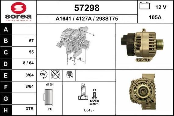 EAI 57298 - Alternator furqanavto.az