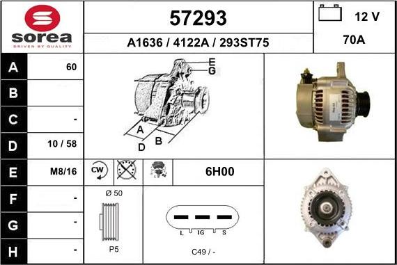 EAI 57293 - Alternator furqanavto.az