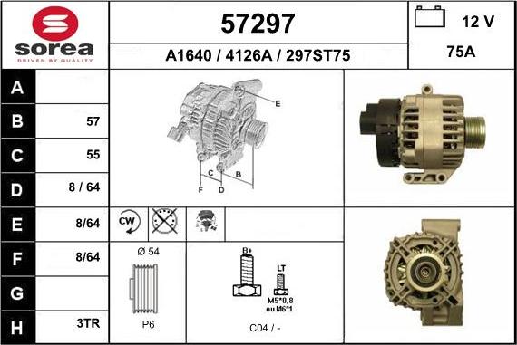 EAI 57297 - Alternator furqanavto.az