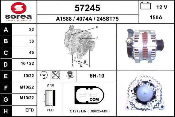 EAI 57245 - Alternator furqanavto.az