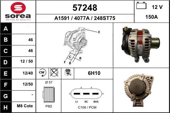 EAI 57248 - Alternator furqanavto.az