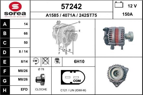 EAI 57242 - Alternator furqanavto.az