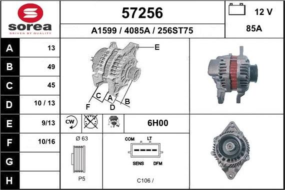 EAI 57256 - Alternator furqanavto.az