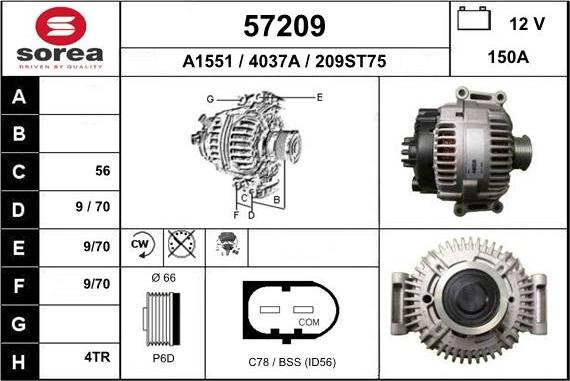 EAI 57209 - Alternator furqanavto.az