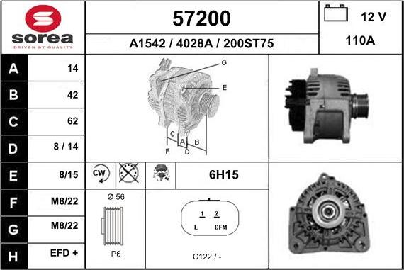 EAI 57200 - Alternator furqanavto.az