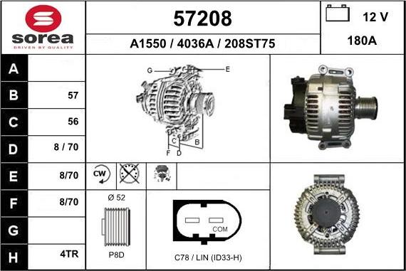 EAI 57208 - Alternator furqanavto.az