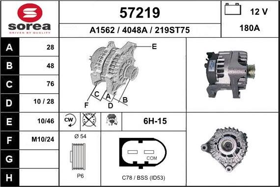 EAI 57219 - Alternator furqanavto.az