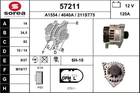 EAI 57211 - Alternator furqanavto.az