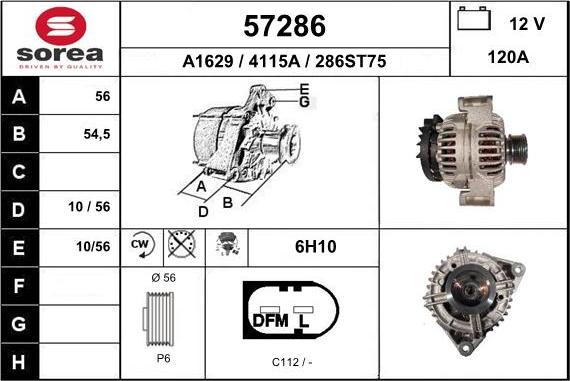 EAI 57286 - Alternator furqanavto.az