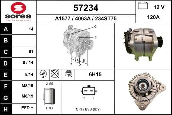 EAI 57234 - Alternator furqanavto.az