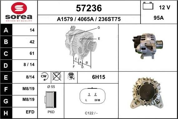 EAI 57236 - Alternator furqanavto.az