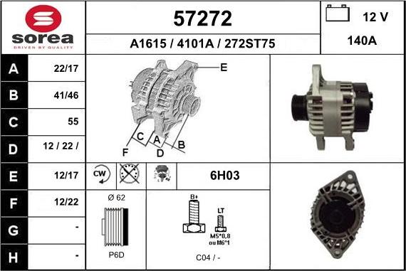 EAI 57272 - Alternator furqanavto.az