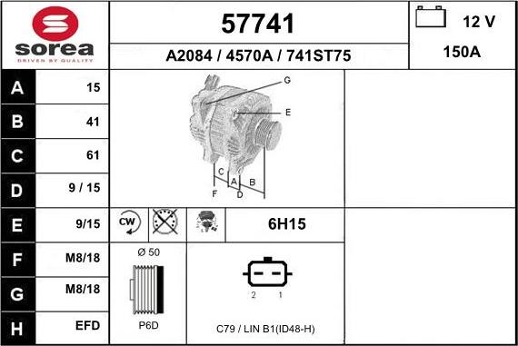 EAI 57741 - Alternator furqanavto.az