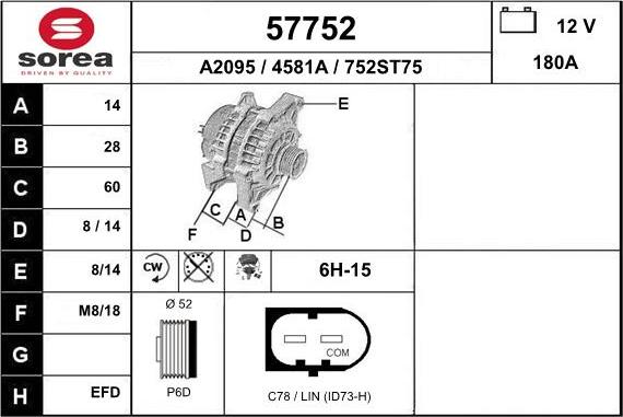 EAI 57752 - Alternator furqanavto.az