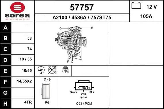 EAI 57757 - Alternator furqanavto.az