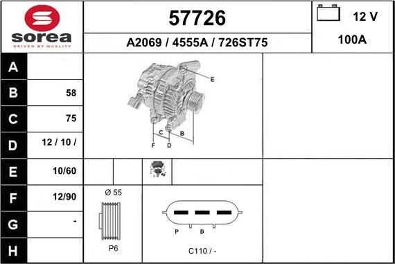 EAI 57726 - Alternator furqanavto.az