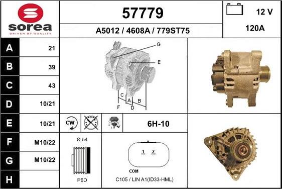 EAI 57779 - Alternator furqanavto.az