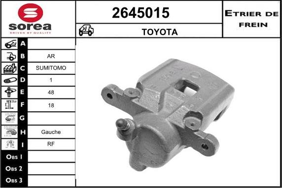 EAI 2645015 - Əyləc kaliperi furqanavto.az