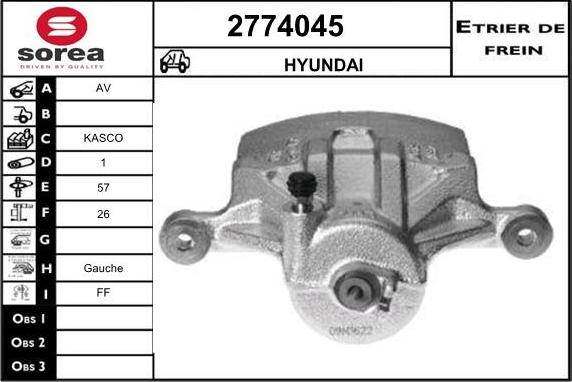 EAI 2774045 - Əyləc kaliperi furqanavto.az