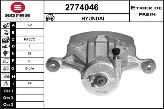 EAI 2774046 - Əyləc kaliperi furqanavto.az