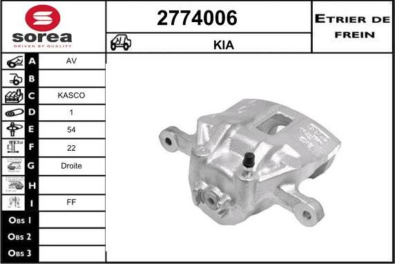 EAI 2774006 - Əyləc kaliperi furqanavto.az