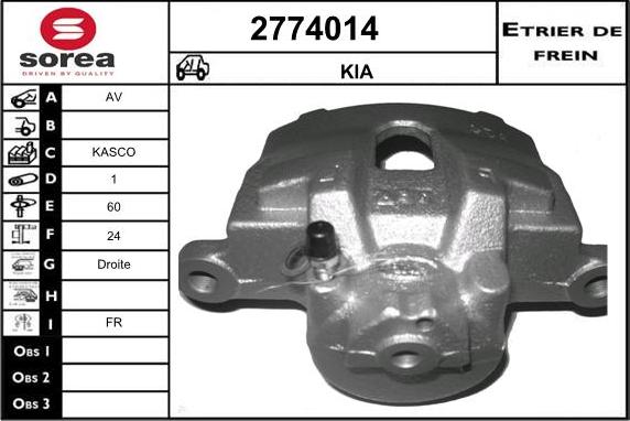 EAI 2774014 - Əyləc kaliperi furqanavto.az