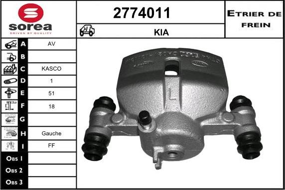 EAI 2774011 - Əyləc kaliperi furqanavto.az