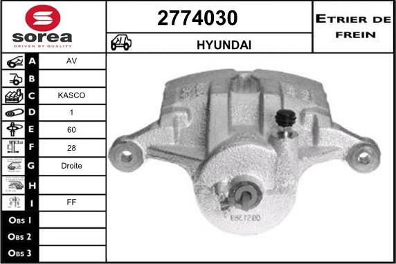 EAI 2774030 - Əyləc kaliperi furqanavto.az