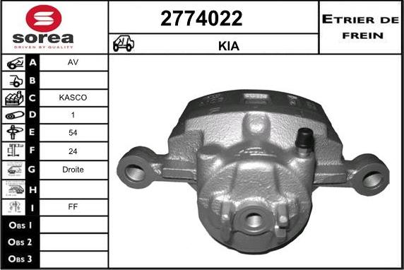 EAI 2774022 - Əyləc kaliperi furqanavto.az