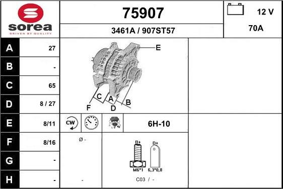 EAI 75907 - Alternator furqanavto.az