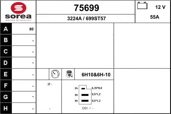 EAI 75699 - Alternator furqanavto.az
