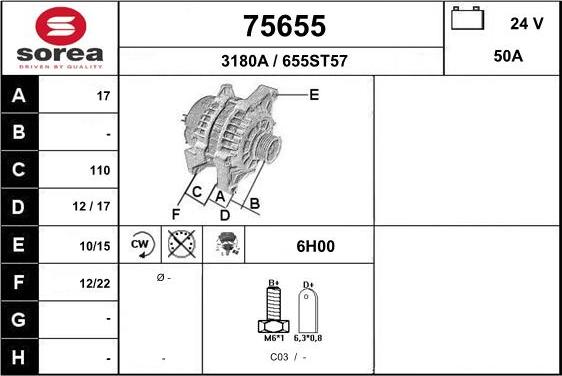 EAI 75655 - Alternator furqanavto.az