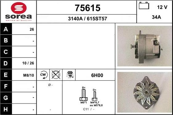 EAI 75615 - Alternator furqanavto.az