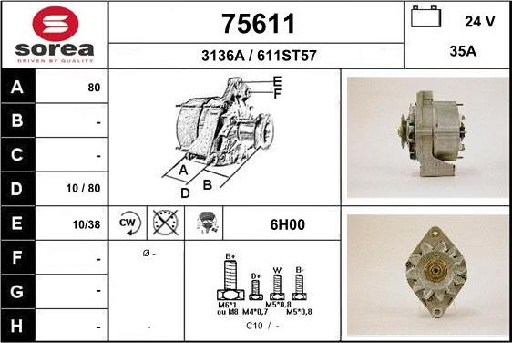 EAI 75611 - Alternator furqanavto.az