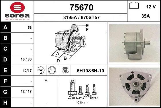 EAI 75670 - Alternator furqanavto.az