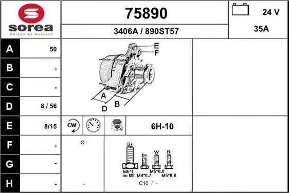 EAI 75890 - Alternator furqanavto.az